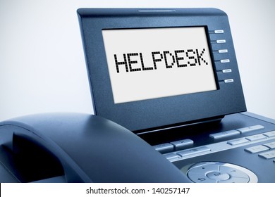 Modern Phone With A Display Sign Help Desk