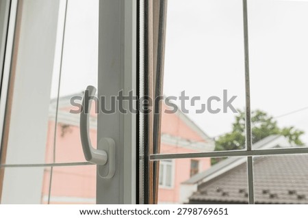 Modern Plastic Window Open in Ventilation Mode for Fresh Indoor Air