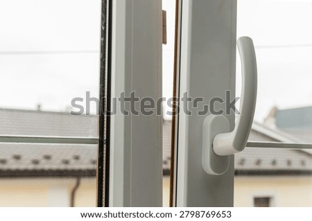 Modern Plastic Window Open in Ventilation Mode for Fresh Indoor Air