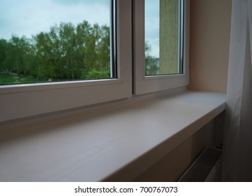 Modern Plastic Window Sill Indoors