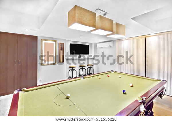 Modern Pool Table Luxury Room Furniture Stock Photo Edit Now