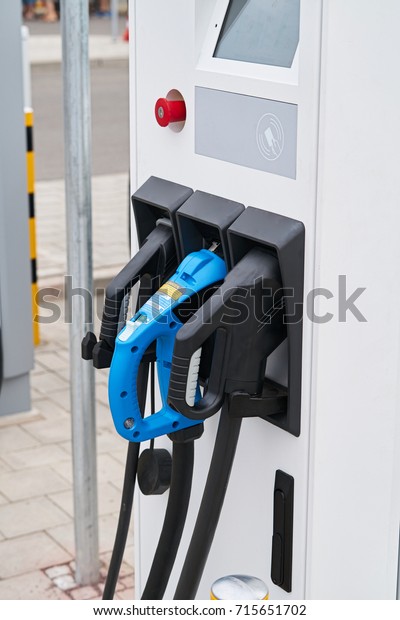 modern power service station in a parking\
lot in Magdeburg                              \

