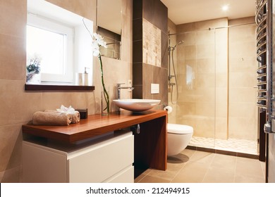 Modern private bathroom interior