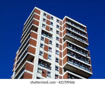 Modern Public Council Housing Apartments Skyscraper Tower Block In London, England, UK