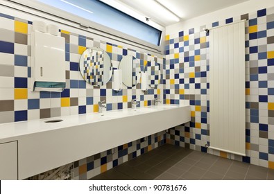 Modern Public School, Nice Bathroom, Sink