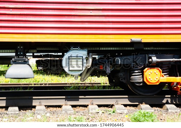 modern\
railway repair train with measuring laser\
devices