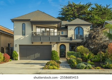 Modern real estate in urban Santa Cruz California.