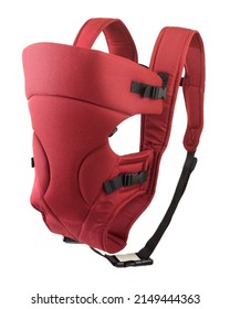 Modern red baby holder bag, isolated - Shutterstock ID 2149444363