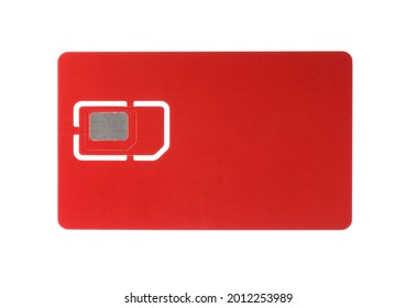 Modern Red Sim Card Isolated On Stock Photo 2012253989 | Shutterstock