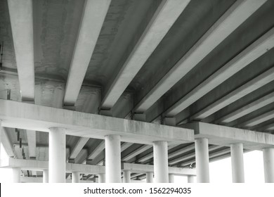 Modern Reinforced Concrete Bridge, Bottom View - Image.