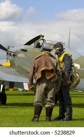 Modern Representation Of A 1940 Airfield During The Battle Of Britain Complete With Pilots And A Genuine Hawker Hurricane