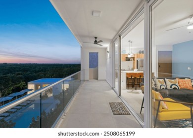 Modern residential apartment balcony design