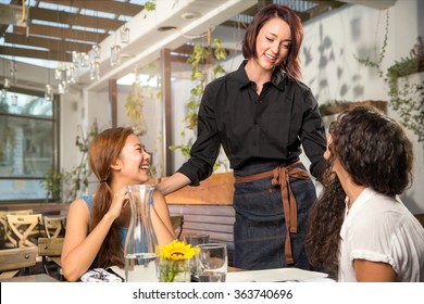 Modern Restaurant Cafe Hip Trendy Friendly Service Artisan Server Waitress