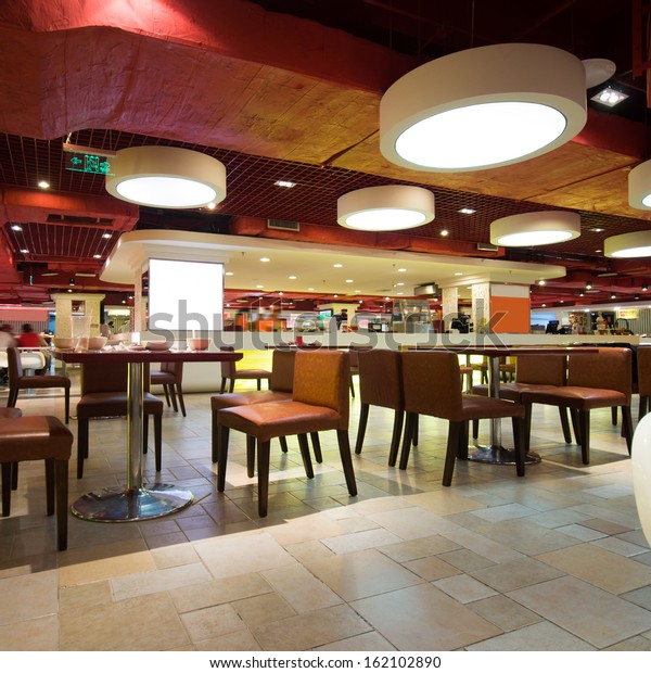 Modern Restaurant Open Kitchen Buildings Landmarks Stock Image 162102890