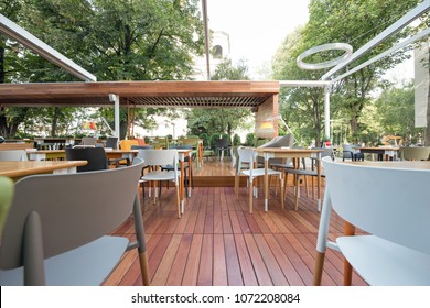 Modern Restaurant Terrace In The Summer