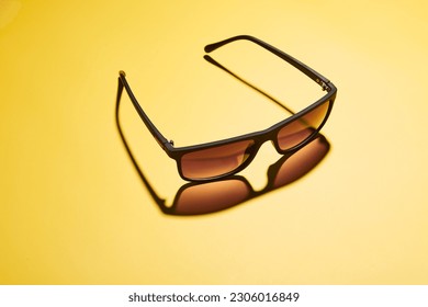 Modern rimmed sun shades, glasses, sunwear, sunglasses.