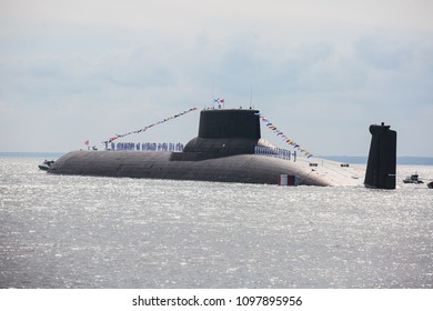 Modern Russian Military Submarine Cruiser Northern Stock Photo ...