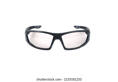 Modern Safety Goggles For Athletes, Shooters And Workers. Eye Protection Goggles Isolated On White Background.