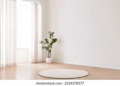 Modern Scandinavian and minimalist living room interior. White empty room. Scandinavian interior design. Home Nordic interior. - Powered by Shutterstock