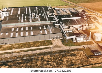 Modern server facility complex aerial photography