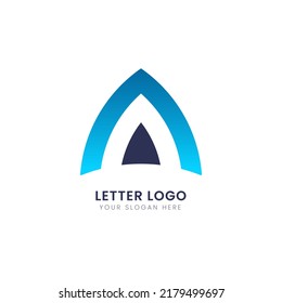 modern logo latter A