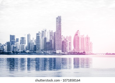 modern  skyscraper buildings - business district skyline, abstract
