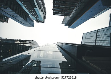 Modern skyscrapers in a business district - Shutterstock ID 529728619