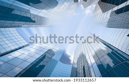 Modern Skyscrapers on sky background