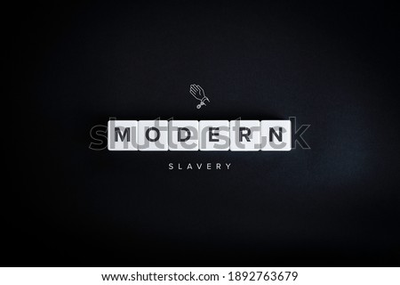 Modern Slavery and Forced Labour Banner and Concept.