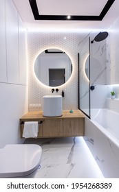 Modern Small Bathroom Interior Design. Bright Style