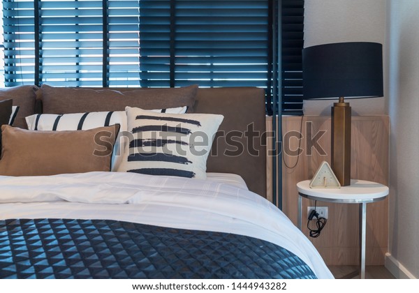 Modern Smart Bedroom Black White Mood Stock Photo Edit Now