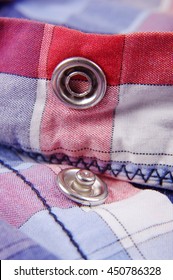 Modern Snap Fastener Button For Clothing Macro Close Up