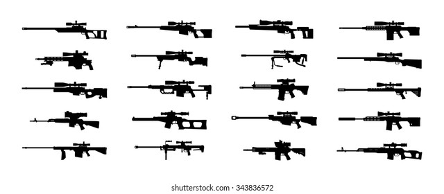 Sniper Rifle Silhouette Images Stock Photos And Vectors Shutterstock