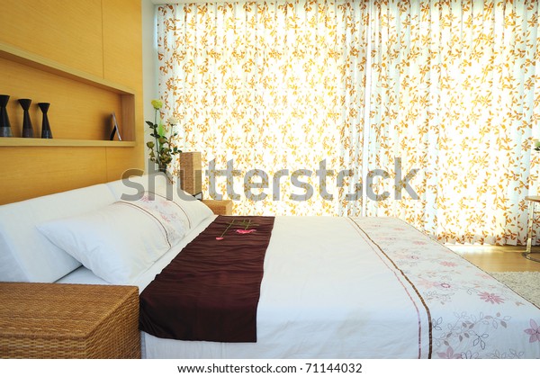 Modern Spacious Bedroom Stock Photo Edit Now 71144032