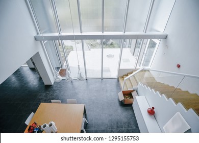 Modern spacious lounge or living room interior - Shutterstock ID 1295155753