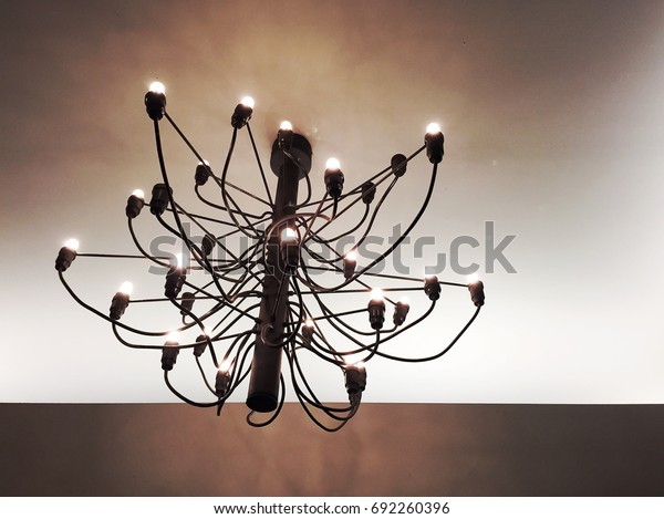 Modern Spider Lamp Hanging Ceiling Room Stock Photo Edit