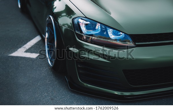 modern sports car\
tuning close up\
Wallpaper