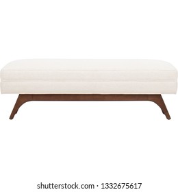 Modern Storage Benches, Sandalo Bench In Dove/Light Oak, Courtland Made To Measure Bench, Tufted Long Storage Bench Ottoman With White Background