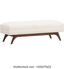 Modern Storage Benches, Sandalo Bench In Dove/Light Oak, Courtland Made To Measure Bench, Tufted Long Storage Bench Ottoman With White Background