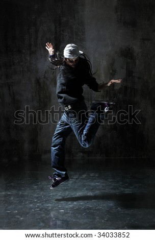 Similar – Image, Stock Photo Woman with cap in jeans and white shirt walking along a wall