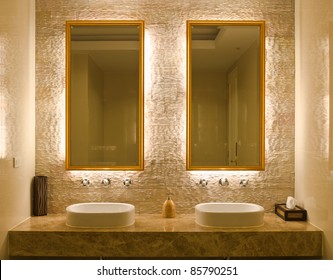 Modern Style Interior Design Of A Bathroom