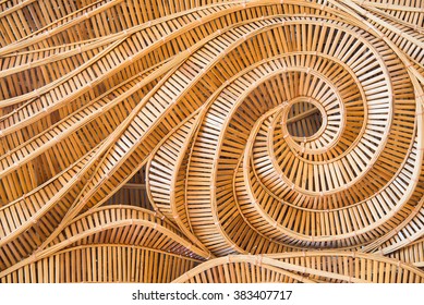 modern style pattern material nature background of wave brown material natural handicraft weave texture bamboo surface interior for decorative wall - Powered by Shutterstock