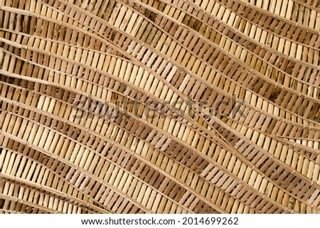 modern style pattern nature background of wave brown handicraft weave texture bamboo surface for decorative wall