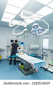 Modern Surgery Room In Hospital. Professional Medical Operative Room.