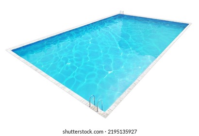 Piscina moderna con escalera
