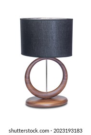 Modern Table Lamp Wooden Black Lampshade