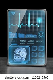 Modern Tablet Displaying Medical Data