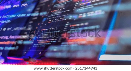 Modern tech. PHP syntax highlighted. Writing programming functions on laptop.