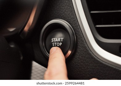 Modern technologies. The driver presses the 