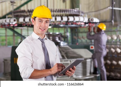 Modern Textile Factory Manager Using Tablet Computer